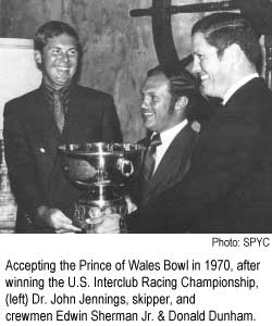 Accepting the Prince of Wales Bowl in 1970