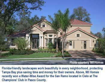 M/I Homes recently won a Water-Wise Award for the San Remo located in Cielo at The Champions Club in Pasco County