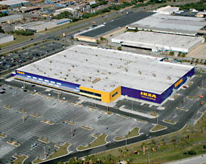 Aerial view of the IKEA store in Tampa, Florida
