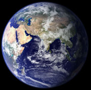 Space view of Earth's East