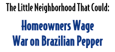 Homeowners Wage War on Brazilian Pepper