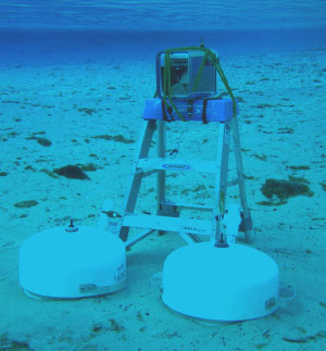 The Seep Meter in action underwater