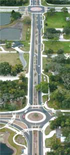 Aerial highway view